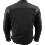 Milwaukee Leather Men's Chaos Black Leather Motorcycle Jacket w/ CE Armor, Reflective Panels, Vents - LKM17022