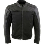 Milwaukee Leather Men's Chaos Black Leather Motorcycle Jacket w/ CE Armor, Reflective Panels, Vents - LKM17022