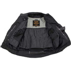 Milwaukee Leather Men's Chaos Black Leather Motorcycle Jacket w/ CE Armor, Reflective Panels, Vents - LKM17022