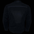 Milwaukee Leather Men's Chaos Black Leather Motorcycle Jacket w/ CE Armor, Reflective Panels, Vents - LKM17022