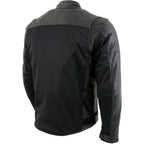 Milwaukee Leather Men's Chaos Black Leather Motorcycle Jacket w/ CE Armor, Reflective Panels, Vents - LKM17022