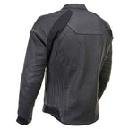 Milwaukee Leather Men's Endo Black Leather Motorcycle Jacket w/ CE Armor, Reflective Panels, Vents - LKM17023