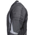 Milwaukee Leather Men's Stryde Black and Grey Matte Finish Racer Leather Motorcycle Jacket - LKM17024