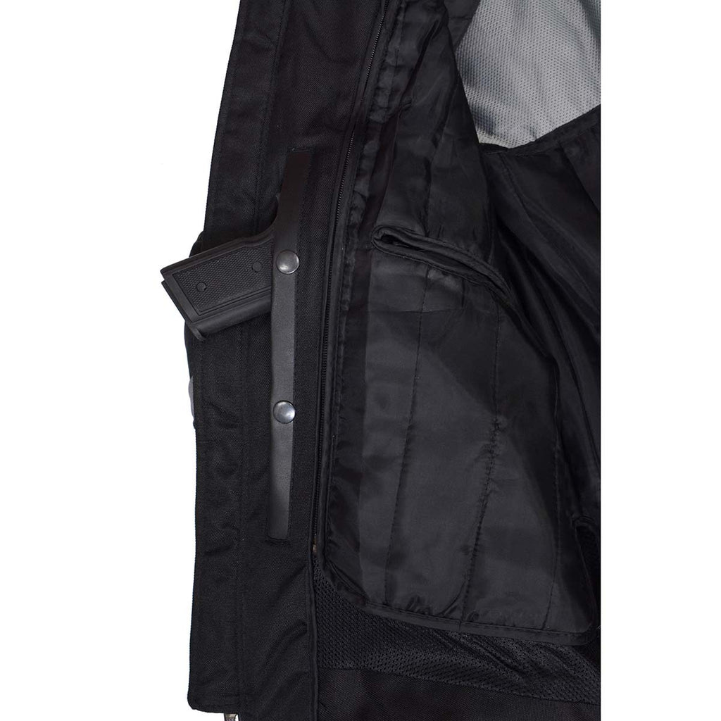 Milwaukee Leather Men's Stryde Black and Grey Matte Finish Racer Leather Motorcycle Jacket - LKM17024