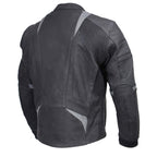 Milwaukee Leather Men's Stryde Black and Grey Matte Finish Racer Leather Motorcycle Jacket - LKM17024