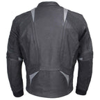 Milwaukee Leather Men's Stryde Black and Grey Matte Finish Racer Leather Motorcycle Jacket - LKM17024