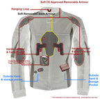 Milwaukee Leather Men's Stryde Black and Grey Matte Finish Racer Leather Motorcycle Jacket - LKM17024