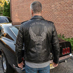 Milwaukee Leather Men's Live to Ride Classic Premium Leather CE Armored Motorcycle Jacket - Side Lace - LKM1706