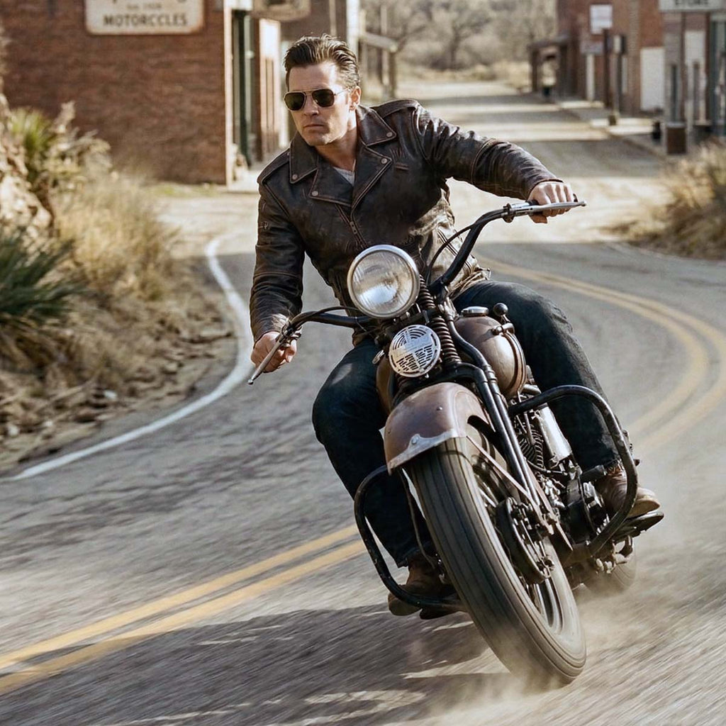 Milwaukee Leather Men's Live to Ride Classic Premium Leather CE Armored Motorcycle Jacket - Side Lace - LKM1707