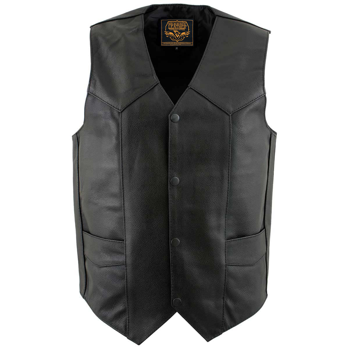 Milwaukee Leather Men's Black Western Style Style Motorcycle Vest