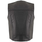 Milwaukee Leather Men's Black Western Style Style Motorcycle Vest - LKM3775