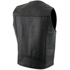 Milwaukee Leather Men's Black Western Style Style Motorcycle Vest - LKM3775