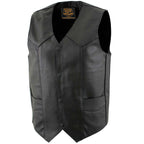 Milwaukee Leather Men's Black Western Style Style Motorcycle Vest - LKM3775