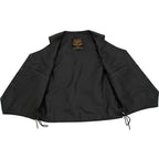 Milwaukee Leather Men's Classic ‘Side Laced Black Western Style Motorcycle Vest - LKM3776