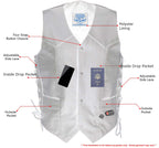 Milwaukee Leather Men's Classic ‘Side Laced Black Western Style Motorcycle Vest - LKM3776