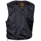 Milwaukee Leather Men's Black Classic Western Style Side Laced Motorcycle Leather Vest - LKM3779