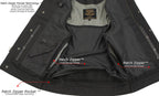 Milwaukee Leather Men's Barrage Flat Black Leather Motorcycle Club Style Vest - LKM3790