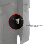 Milwaukee Leather Men's Barrage Flat Black Leather Motorcycle Club Style Vest - LKM3790