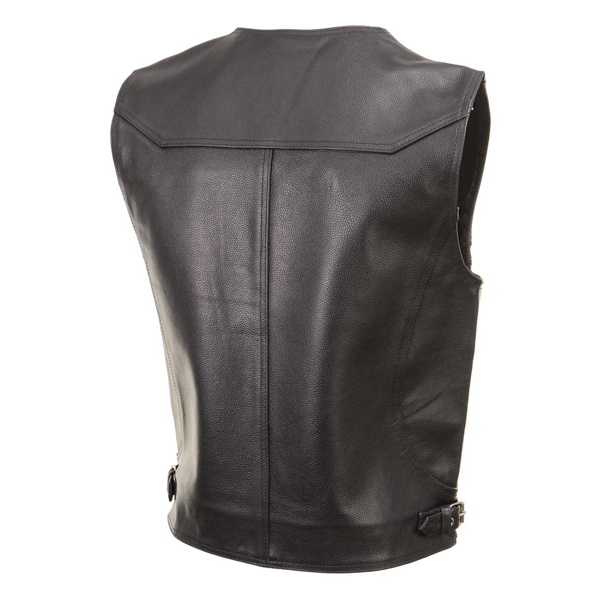Milwaukee Leather Men's Road King Black Cowhide Leather Motorcycle Vest - LKM3793