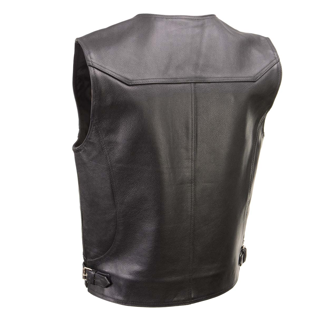 Milwaukee Leather Men's Road King Black Cowhide Leather Motorcycle Vest - LKM3793