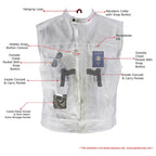 Milwaukee Leather Men's Quick Draw Black Cowhide Leather Motorcycle Vest - LKM3794