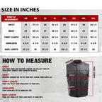 Milwaukee Leather Men's Quick Draw Black Cowhide Leather Motorcycle Vest - LKM3794