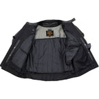 Milwaukee Leather LKM17002 Men's Premium Top Grade Black Leather Motorcycle Riders Jacket w/  Zip-Out Lining