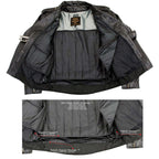 Milwaukee Leather LKM17004 Men's Classic Premium Black Vented Motorcycle Leather Biker Riders Jacket