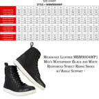 Milwaukee Leather MBM9004WP Men's Waterproof Black Leather Motorcycle Reinforced Street Riding Shoes w/Ankle Support