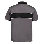 MMCC Men's Hardline Grey Black White Classic Mechanic Shirt - 100% Cotton w/ Microfiber Panel - MDM11619