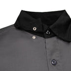 MMCC Men's Hardline Grey Black White Classic Mechanic Shirt - 100% Cotton w/ Microfiber Panel - MDM11619