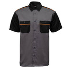 MMCC Men’s SwitchGear Mechanic Work Shirt - Short Sleeve Button Up Shop - 50/50 Cotton Poly Blend - MDM11654