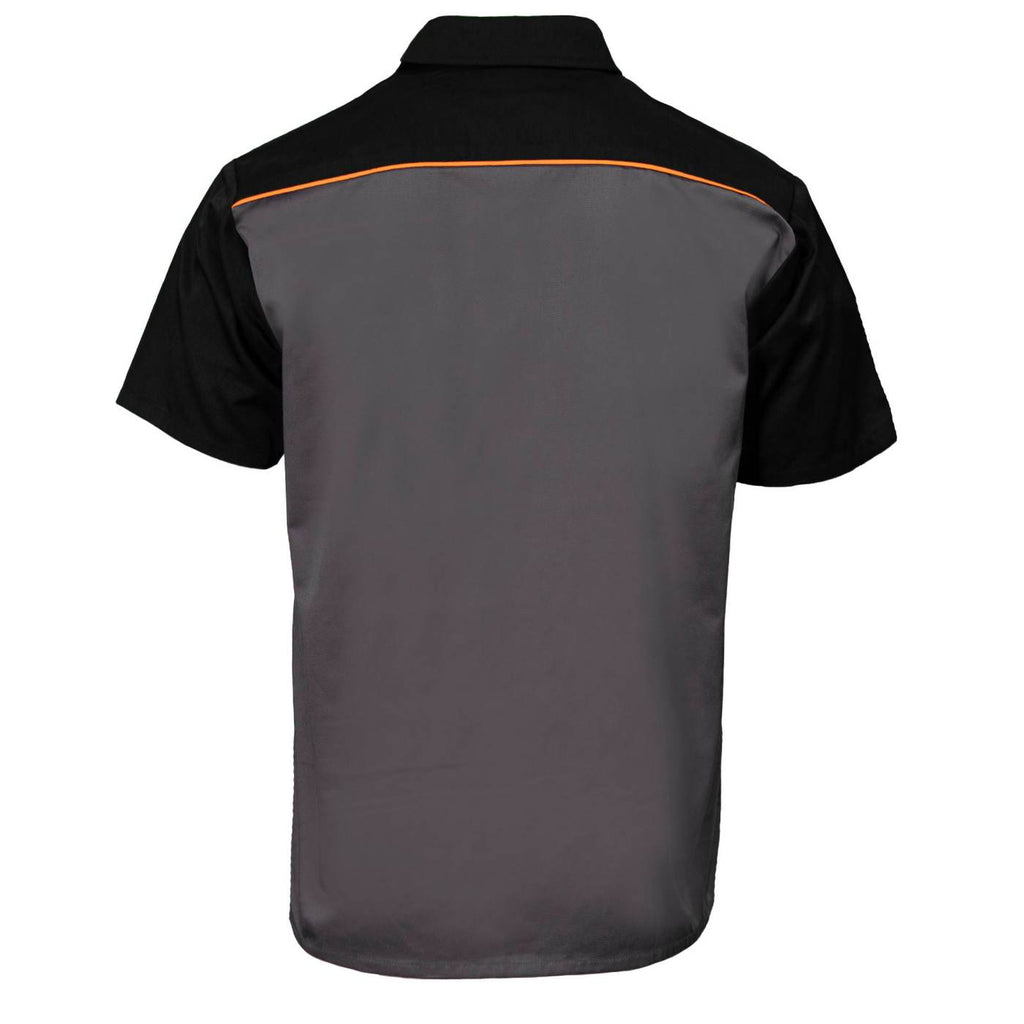 MMCC Men’s SwitchGear Mechanic Work Shirt - Short Sleeve Button Up Shop - 50/50 Cotton Poly Blend - MDM11654