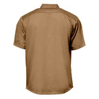 MMCC Men's Khaki Super Duty Classic Mechanic Button Up Shirt - 2 Chest Pockets - Microfiber Panel - MDM11664