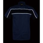 Milwaukee Leather MDM11671.149 Men's Grey and Black Button Up Heavy-Duty Work Shirt for | Classic Mechanic Work Shirt