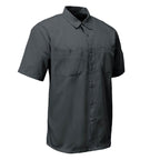 MMCC Men's Charcoal Super Duty Classic Mechanic Work Shirt - 2 Chest Pockets - Microfiber Panel - MDM11687