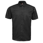 MMCC Men's Slipstream Black/Grey Mechanic Work Shirt - 100% Cotton w/ Microfiber Panel - MDM11689