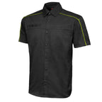 MMCC Men's Slipstream Black/Green Mechanic Work Shirt - 100% Cotton w/ Microfiber Panel - MDM11690