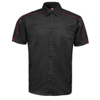 MMCC Men's Slipstream Black/Red Mechanic Work Shirt - 100% Cotton w/ Microfiber Panel - MDM11691