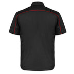 MMCC Men's Slipstream Black/Red Mechanic Work Shirt - 100% Cotton w/ Microfiber Panel - MDM11691