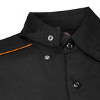 MMCC Men's Slipstream Black/Orange Mechanic Work Shirt - 100% Cotton w/ Microfiber Panel - MDM11693
