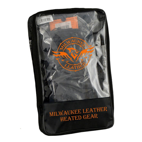 Milwaukee Leather MG7513 Men's Black ‘Heated’ Gauntlet Waterproof Gloves with i-Touch