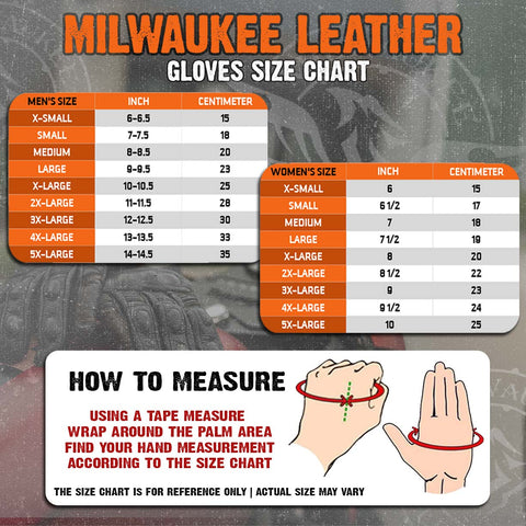 Milwaukee Leather G011T Men's Tan Full Grain Deerskin Leather Motorcycle Gloves