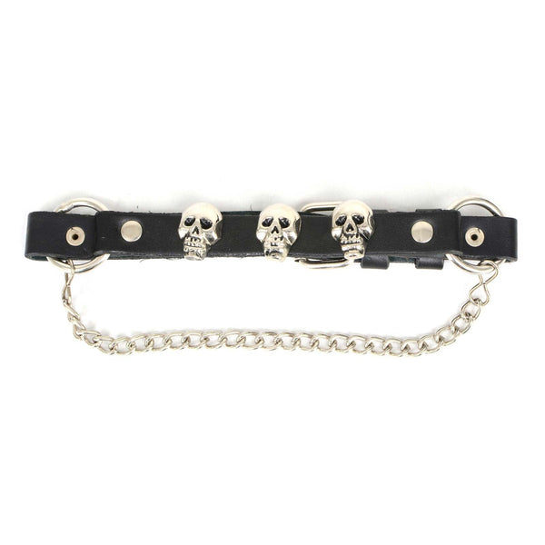 Milwaukee Leather MLA3007 Silver Classic Skull Heads Biker Chain