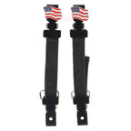 Milwaukee Leather MLA4003 Motorcycle Biker USA Flag Emblem Elastic Bungee Clips for Chaps or Pants (Set of 2)