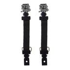 Milwaukee Leather MLA4014 We The People Motorcycle Biker Elastic Bungee Clips for Chaps or Pants (Set of 2)