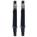 Milwaukee Leather MLA4015 Police Badge Motorcycle Biker Elastic Bungee Clips for Chaps or Pants (Set of 2)
