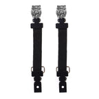 Milwaukee Leather MLA4015 Police Badge Motorcycle Biker Elastic Bungee Clips for Chaps or Pants (Set of 2)
