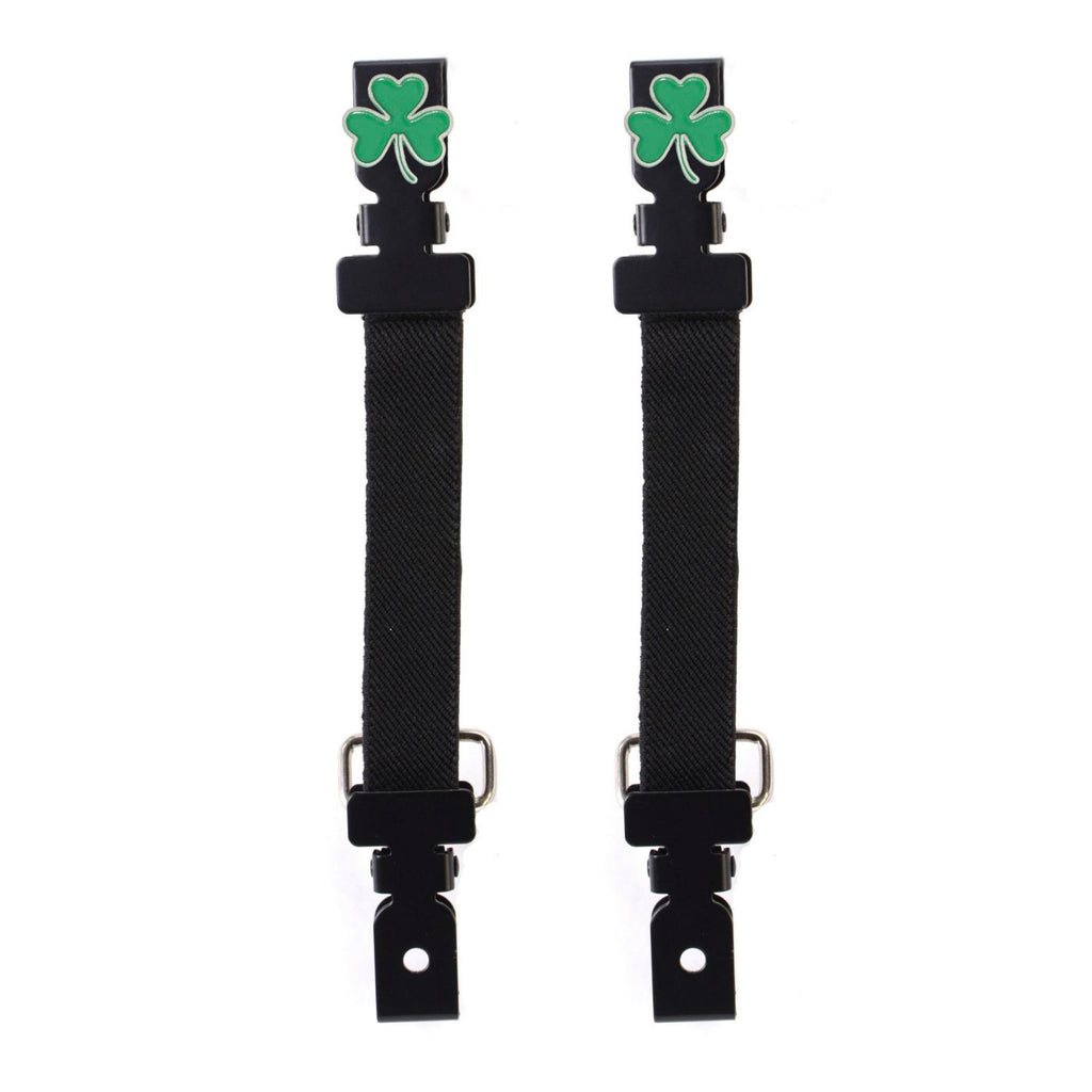 Milwaukee Leather MLA4018 3-Leaf Clover Motorcycle Biker Elastic Bungee Clips for Chaps or Pants (Set of 2)