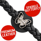 Milwaukee Leather Spark Medallion Vest Extender Genuine Leather Braided Strap 6.5" Extension 4-PCS MLA6068SET